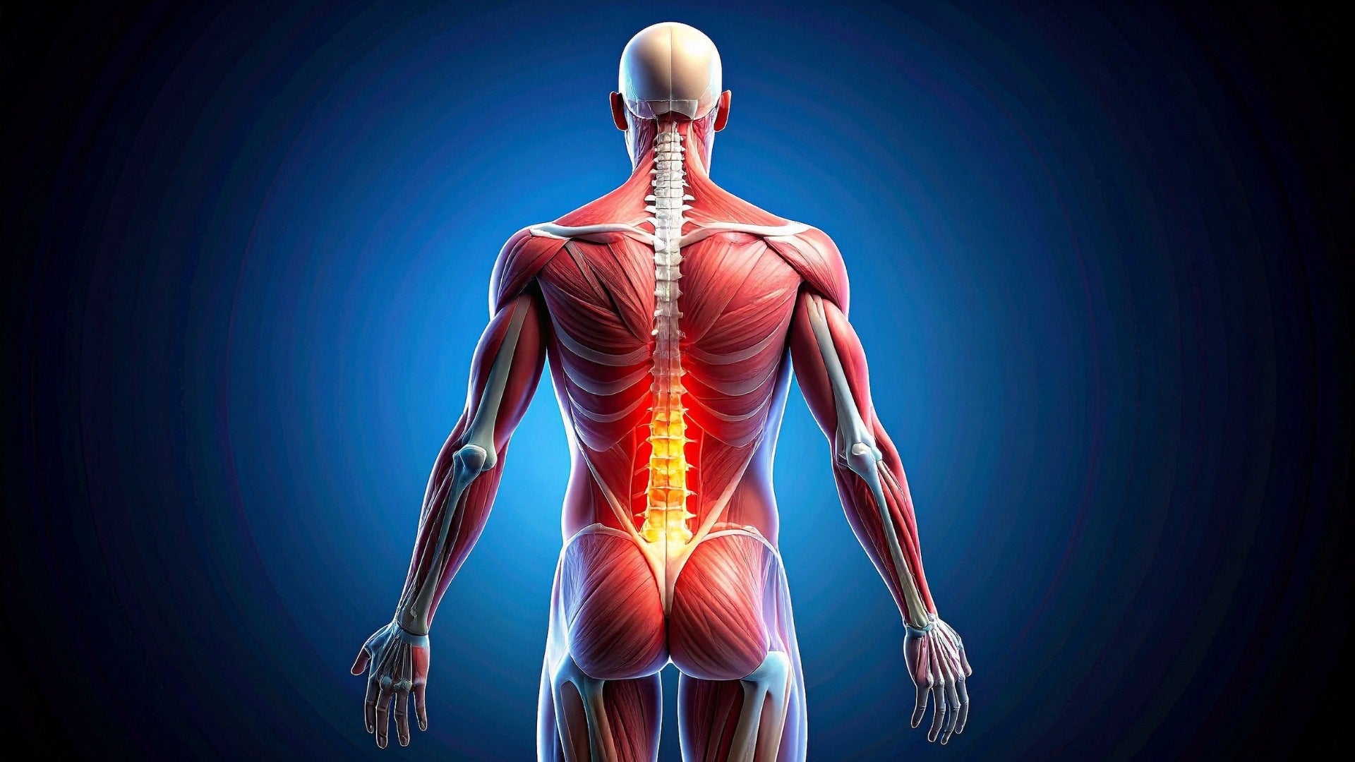 schéma simplifié des trois zones du dos : dorsal, milieu et lombaires Image