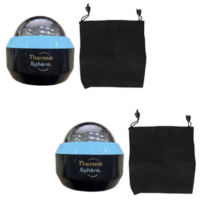 Lot de deux balles de massage Thermasphère chaud froid avec pochettes de rangement noires