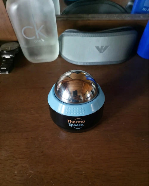 Avis client Thermasphère avec la balle de massage chaud froid utilisée par Thomas R. à domicile